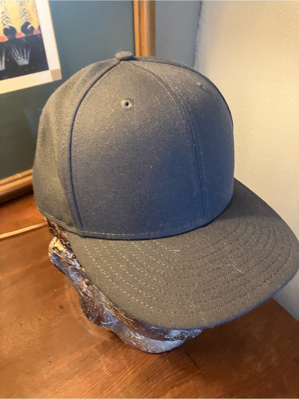 Men's Dark Gray Structured Snapback Cap - Unbranded